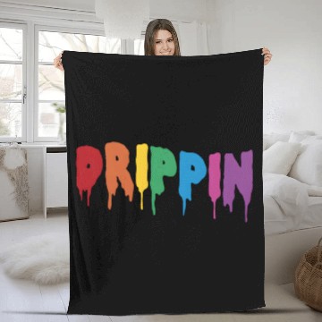 Discover Drip Colorful Rainbow Hip Hop Dripg Sauce Fleece Blankets