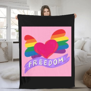 Discover Love Freedom Fleece Blankets