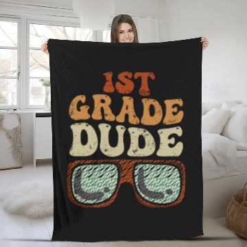 Discover Kindergarten Teacher Funny Student 1st Graduation Fleece Blankets