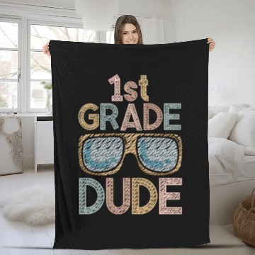 Discover Kindergarten Teacher Funny Student 1st Graduation Fleece Blankets