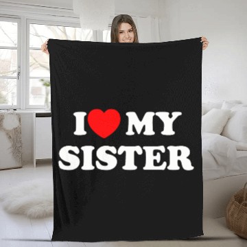 Discover I love my sister Fleece Blankets