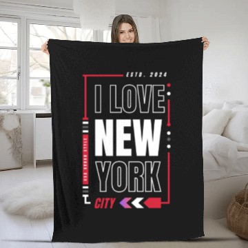 Discover T ShirtI love new york Fleece Blankets