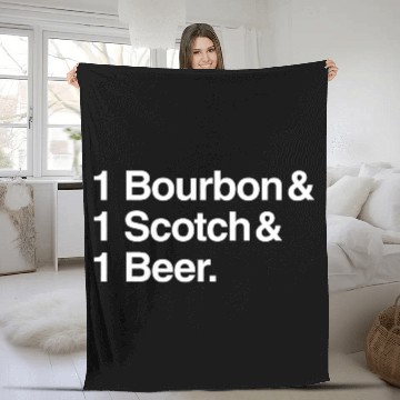 Discover 1 Bourbon 1 Scotch 1 Beer Fleece Blankets