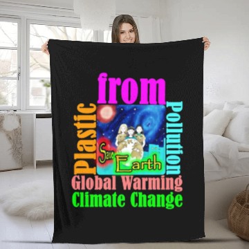 Discover Save Earth Fleece Blankets