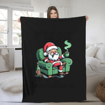 Discover Funny Christmas F*ck Off Merry Christmas Fleece Blankets