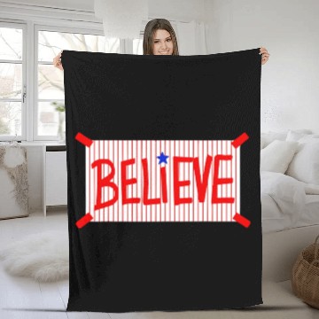 Discover Phillies Believe Fleece Blankets