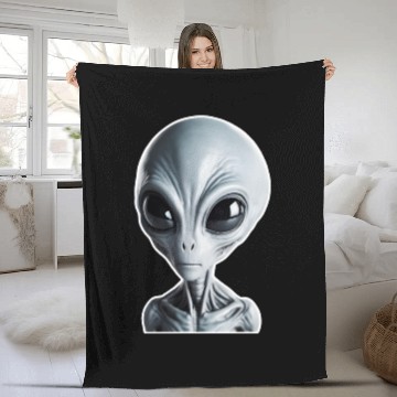 Discover Grey Alien Fleece Blankets