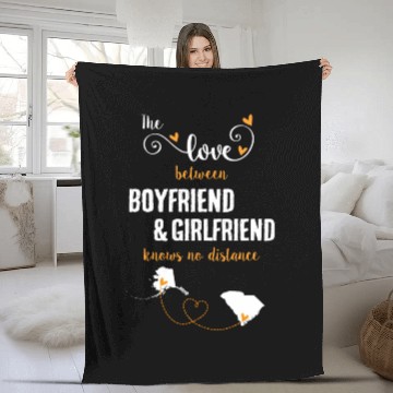 Discover Love Between BF And GF Alaska To South Carolina Fleece Blankets
