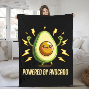 Discover Powered By Avocado Fleece Blankets