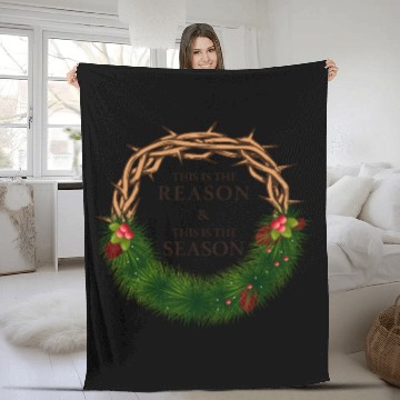 Discover Jesus is King and is the Reason for the Season Fleece Blankets