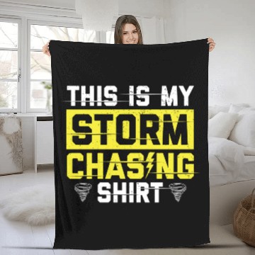 Discover Storm Spotter | Storm Chaser Storm Warnings Gift Fleece Blankets