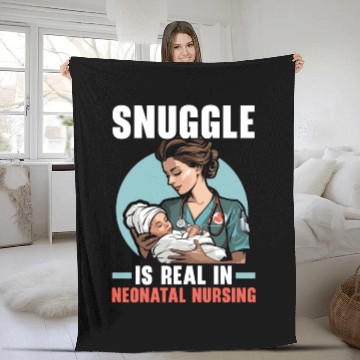 Discover Registered Nurse Medical Medicine Neonatal Nurse Fleece Blankets