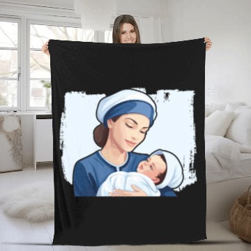 Discover Registered Nurse Medical Medicine Neonatal Nurse Fleece Blankets