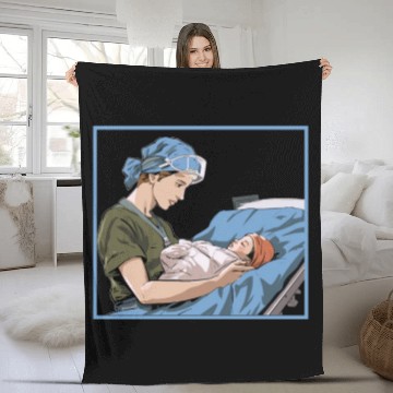 Discover Registered Nurse Medical Medicine Neonatal Nurse Fleece Blankets