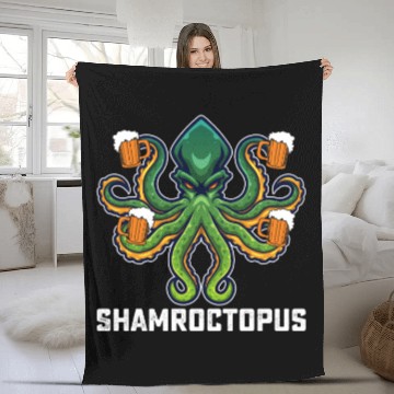 Discover Shamroctopus Octopus Lover St Patrick's Day Fleece Blankets