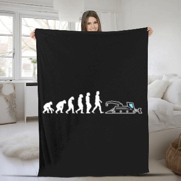 Discover Snow groomer Evolution snow vehicles ski slope Fleece Blankets