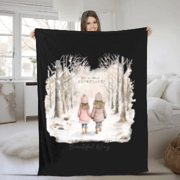 Discover Cute Kids In Winter Wonderland Fleece Blankets