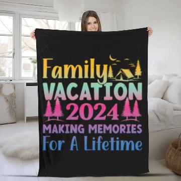Discover Summer Family Vacation Making Memories Fleece Blankets