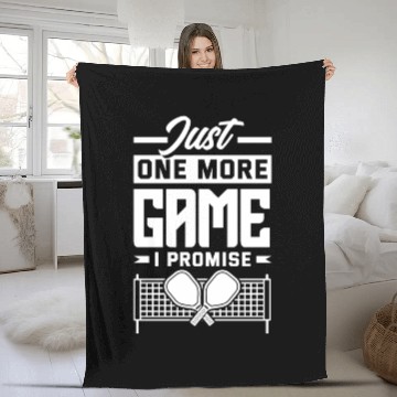 Discover Just One More Game I Promise Funny Pickleball Gift Fleece Blankets