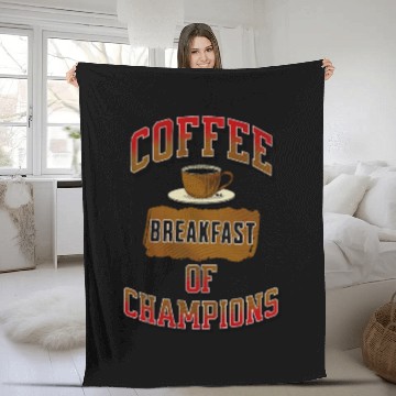Discover Coffee Breakfast of Champions Fleece Blankets