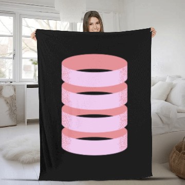 Discover Cylinder Modern Neon Shape Fleece Blankets