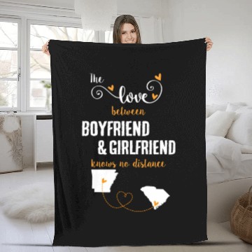 Discover Love Between BF And GF Arkansas To South Carolina Fleece Blankets