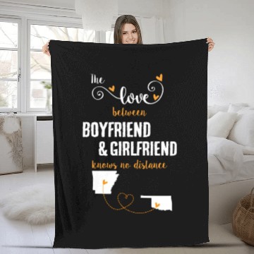 Discover Love Between BF And GF Arkansas To Oklahoma Gift Fleece Blankets