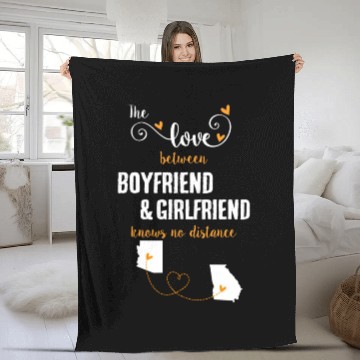 Discover Love Between BF And GF Arizonna To Georgia Gift Fleece Blankets