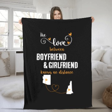 Discover Love Between BF And GF Arizonna To New Hampshire Fleece Blankets