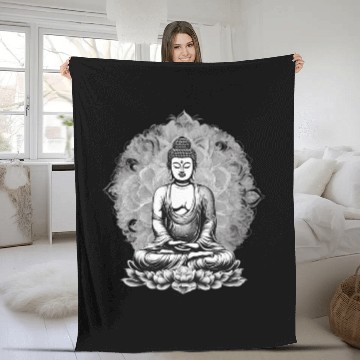 Discover Nirvana Buddhism Fleece Blankets