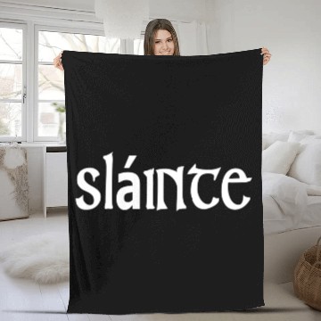 Discover Slainte Cheers Or Health From Ireland Fleece Blankets