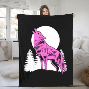 Discover Mountain Wolf Furry Owner Gift Fleece Blankets