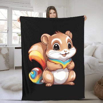 Discover Cute Squirrel Fleece Blankets
