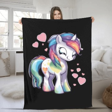Discover Valentine Pony Fleece Blankets