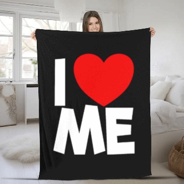 Discover I Love Me Red Heart Self Love Affirmation Fleece Blankets