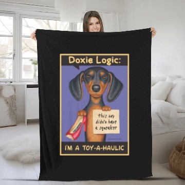 Discover Dachshund Logic Fleece Blankets