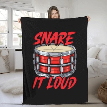 Discover Snare Drum Musical Instrument Musician Drummer Fleece Blankets