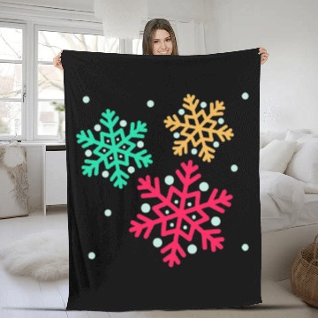 Discover Snowflake, Winter sports Fleece Blankets