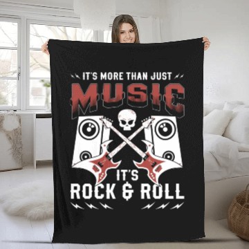 Discover Rock Hard Rock Heavy Metal Rockabilly Fleece Blankets