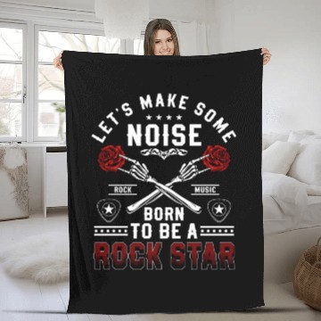 Discover Rock Hard Rock Music Genre Fleece Blankets