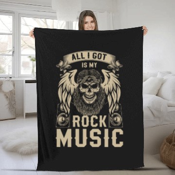 Discover Rock Band Guitar Fleece Blankets