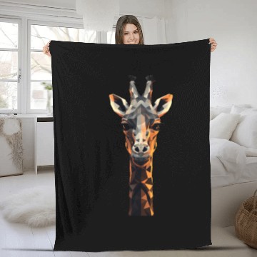 Discover Geometric Style Giraffe Fleece Blankets