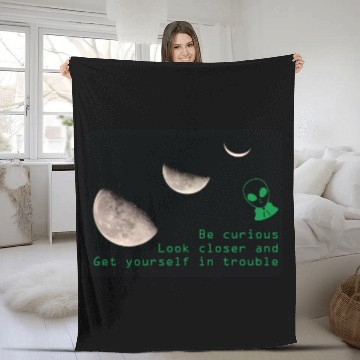 Discover Be Curious, Take a Closer Look at the Moon Fleece Blankets