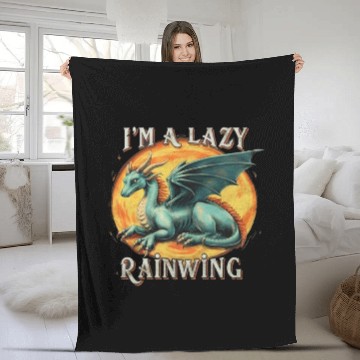 Discover Chill Vibes Only: Lazy RainWing's Wings of Fire Fleece Blankets