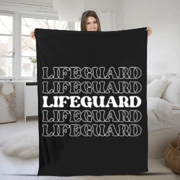 Discover Lifeguard Beach Swimming Pool Guard Fleece Blankets