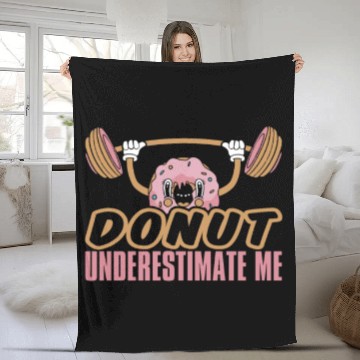 Discover Fitness Donut Funny Donut Gym Fleece Blankets