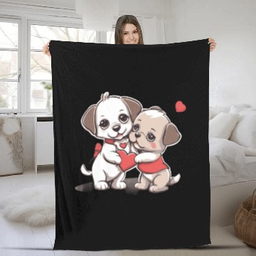 Discover Puppy Love Fleece Blankets