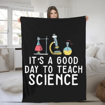 Discover It's A Good Day Teach Science Teacher Science Fleece Blankets