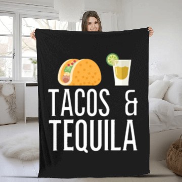 Discover Tacos And Tequila Best Mexican Culture Southwest Fleece Blankets