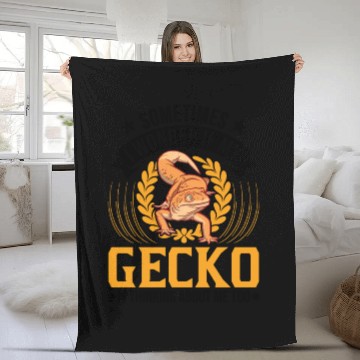 Discover Gecko Gift Leopard Fleece Blankets